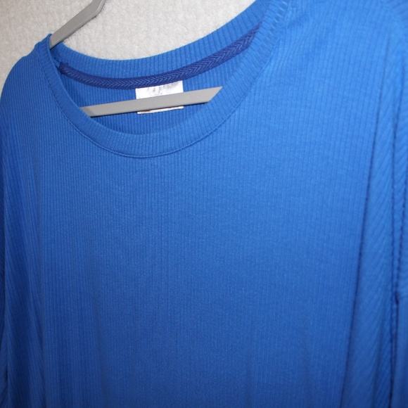 PreLoved Alexander Jane Blue Ribbed Long sleeve Crew Neck Top in Sz (L/XL) - Picture 2 of 7
